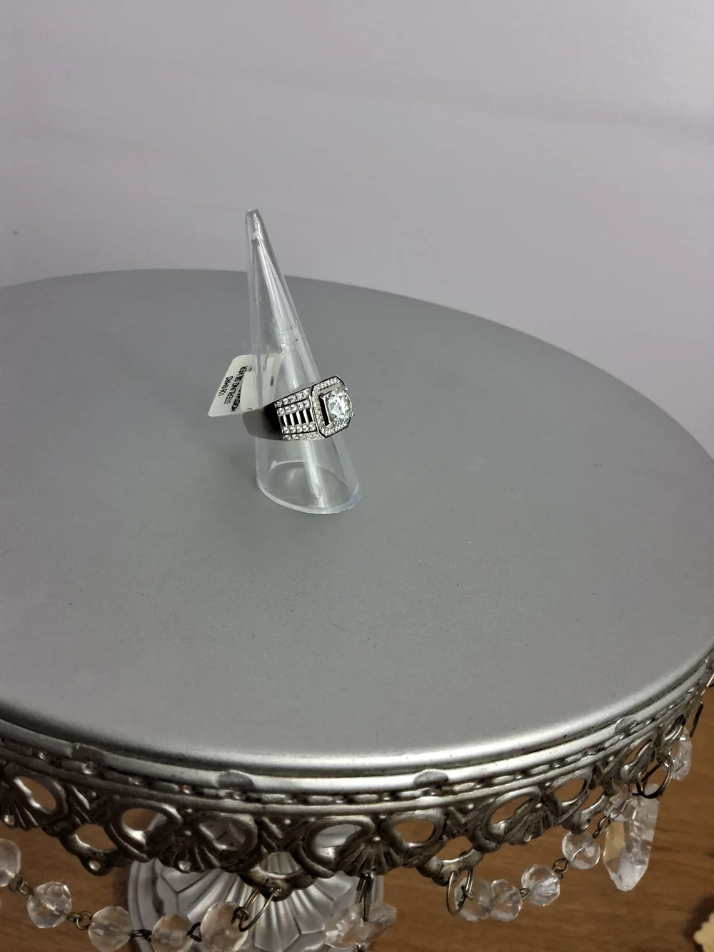 925 Sterling Silver Moissanite 2.10ctw VVSD color Adjustable Statement Ring